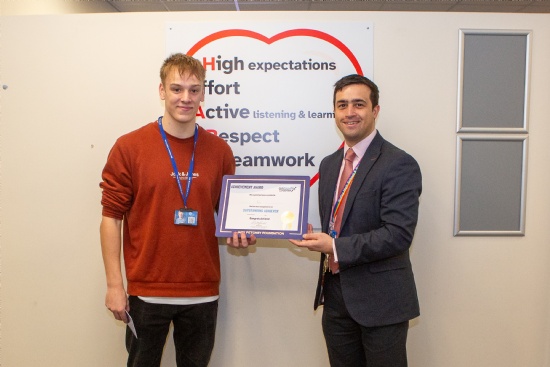 Congratulations to Tom a Jack Petchey Award Winner!